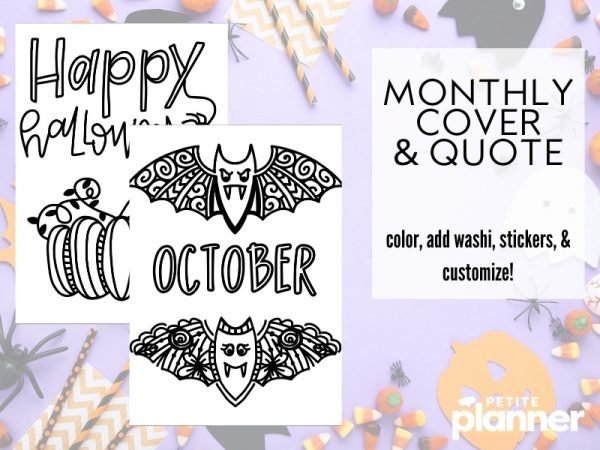 Printable HALLOWEEN Bullet Journal Theme for October (Full Setup)
