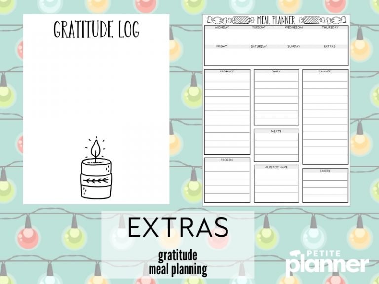 Printable December Bullet Journal Spreads (Black &amp; White or Color!)