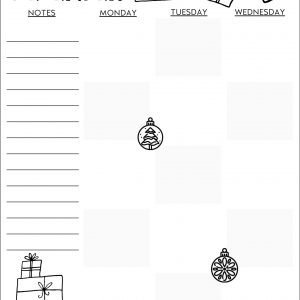 Printable December Bullet Journal Spreads (Black &amp; White or Color!)