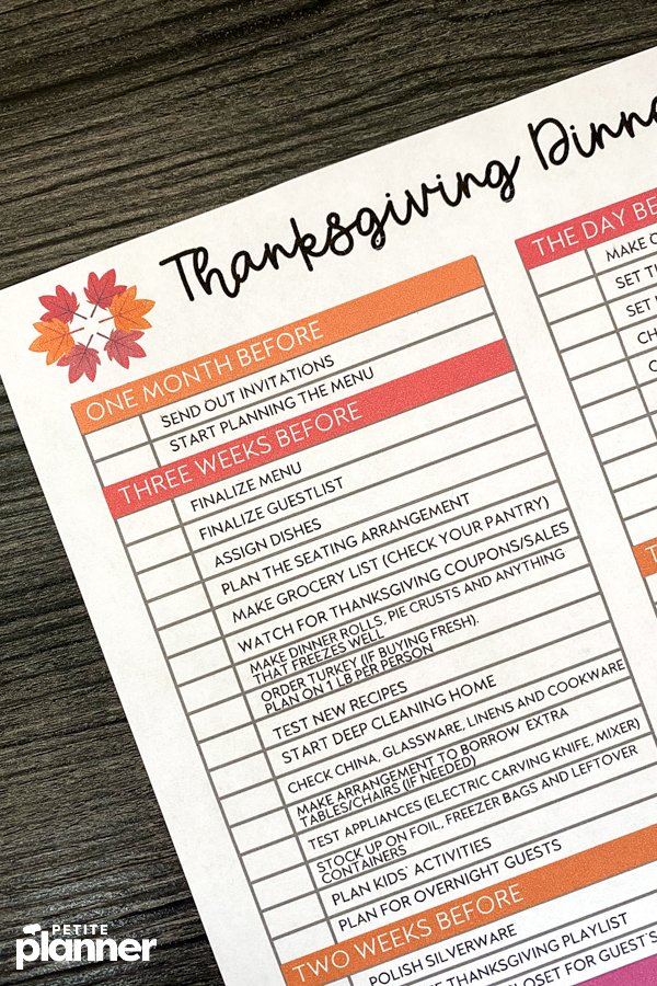 FREE Printable Thanksgiving Checklist Download Plan With Ease 