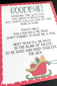 FREE Printable Elf on the Shelf Goodbye Letter (Makes Elf Easy!)