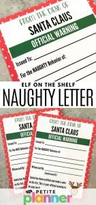 FREE Elf on the Shelf Naughty Letter Printable (w/ Nice Too!)