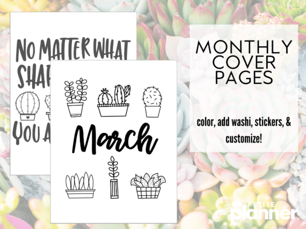 March Printable Bullet Journal (Succulents!) - Make Setup Easy!