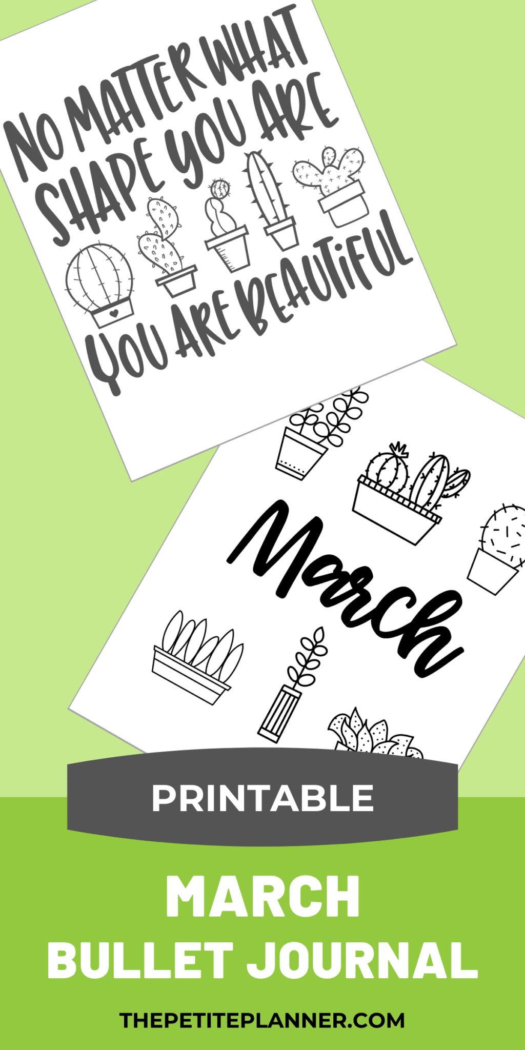 March Printable Bullet Journal (Succulents!) - Make Setup Easy!