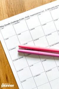 MAY Doodle Challenge with FREE Printable Drawing Page