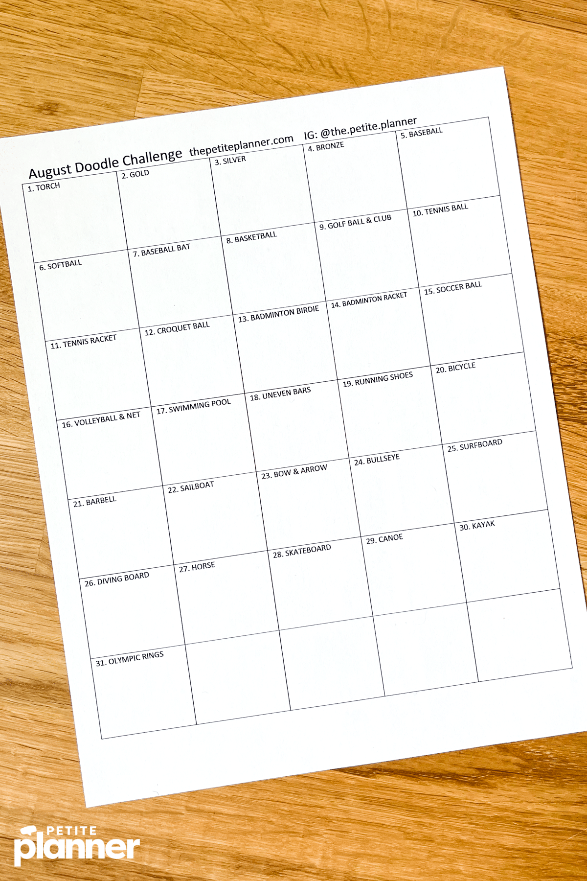 Printable Doodle Page with Prompts
