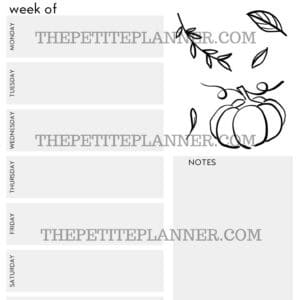 Printable October Bullet Journal 2021 (Undated) (Works for Any Year)