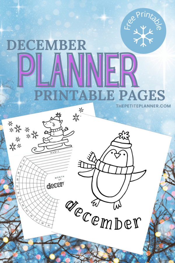 December Bullet Journal Themes (&amp; FREE Printable Setup!)