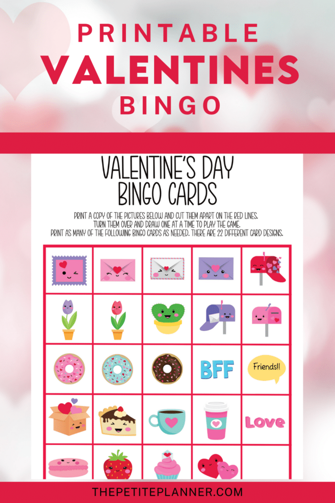 Free Valentine Bingo Game