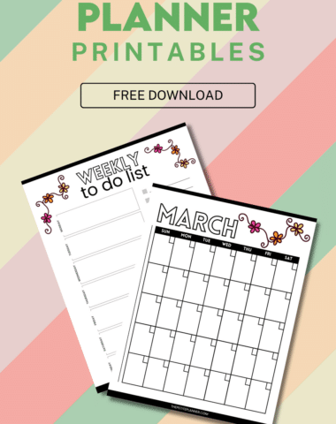 Printable March Bullet Journal Pages