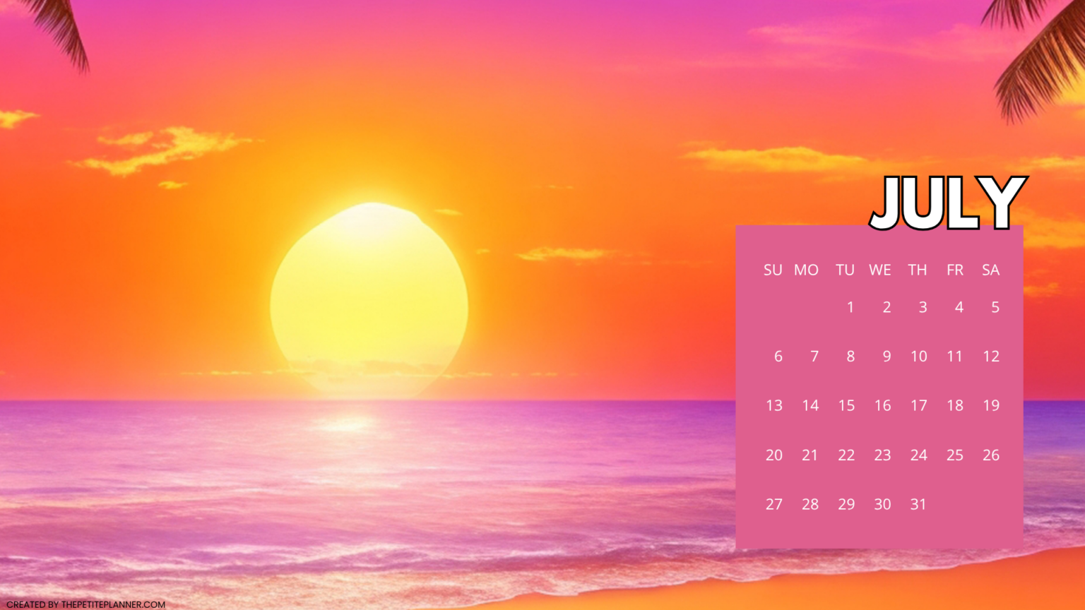 Free July Background & Wallpaper for Your Computer!