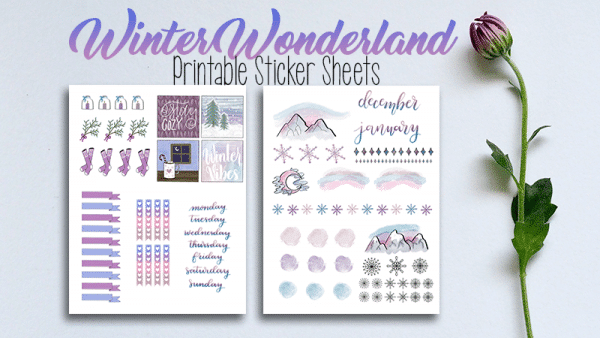 Winter Wonderland Printable Stickers for your Bullet Journal